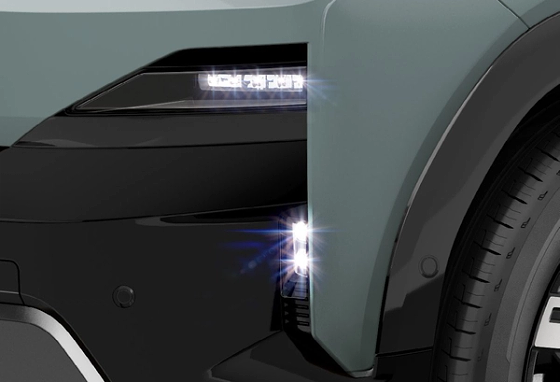 Tata Sierra EV, Front fog lamps light the road ahead and adapt to your steering through curves