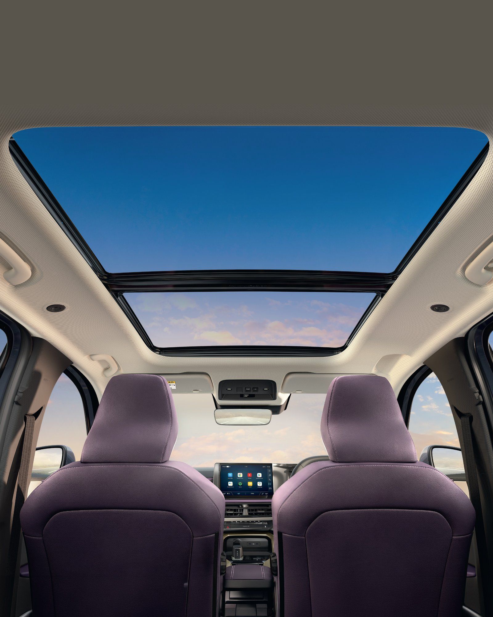 Nissan Tekton — Infinity View panoramic sunroof with one-touch, anti-pinch operation