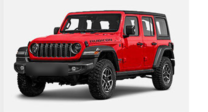 Jeep Wrangler — Wrangler Rubicon with black fender flares, RUBICON hood decal and 17-inch wheels on mud-terrain tyres