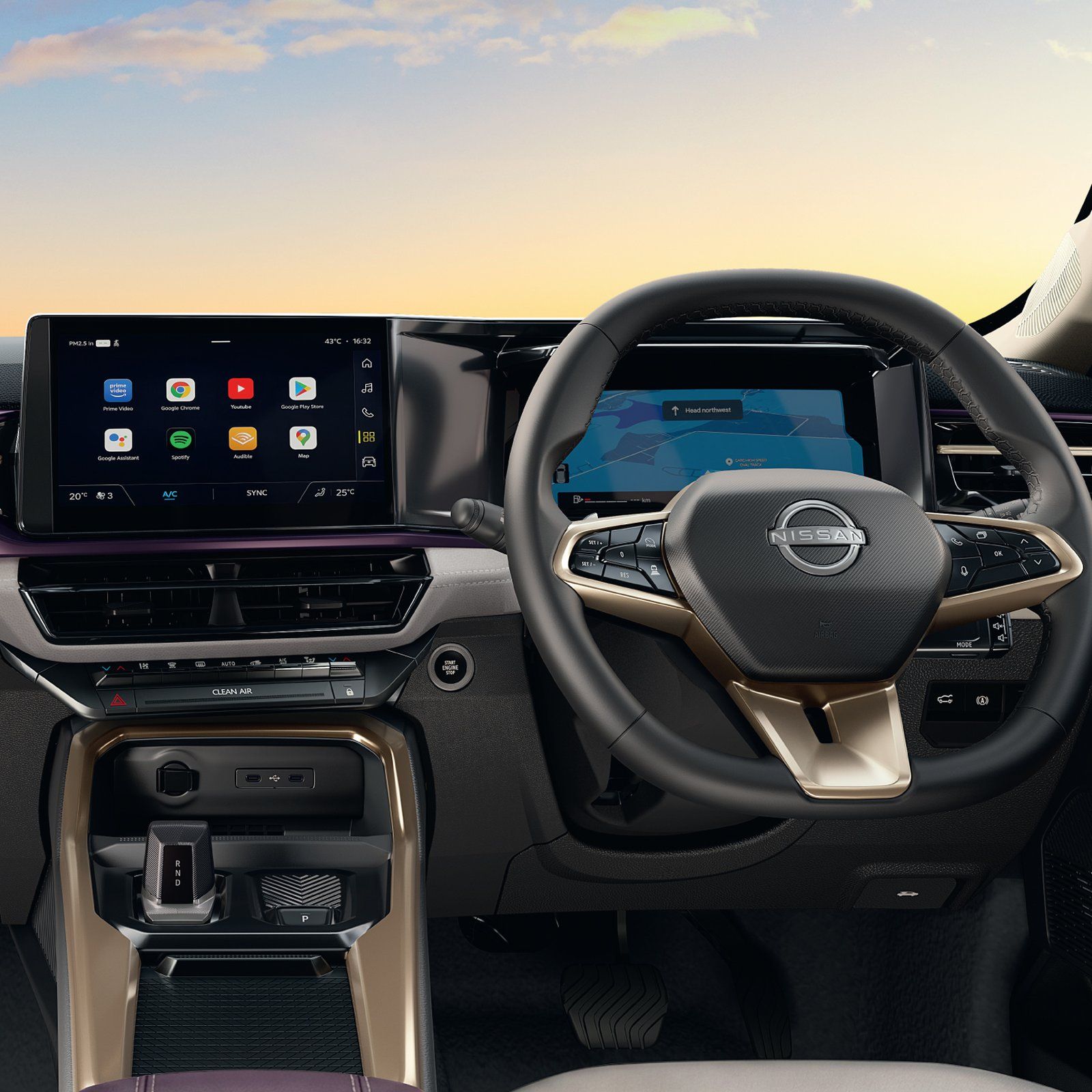 Nissan Tekton — 25.65cm (10.1-inch) Tek-Link HD infotainment with Google built-in and Play Store apps