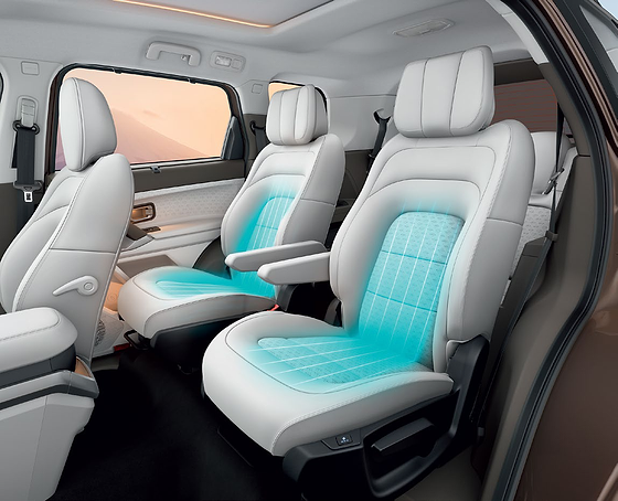 Tata Safari, 1st and 2nd row ventilated seats (2nd row ventilated only on the 6-seater)