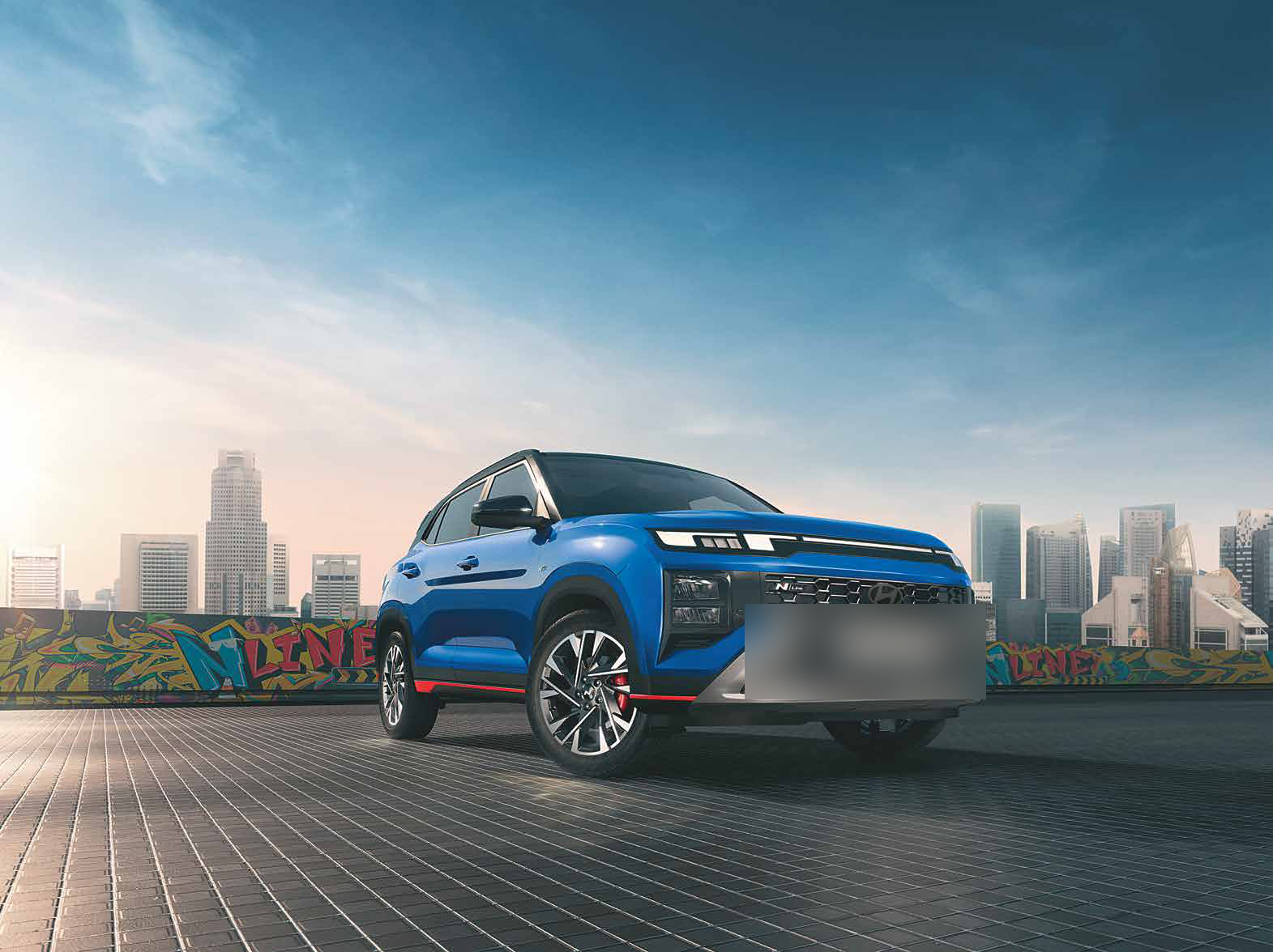 Hyundai Creta N Line — Sporty black radiator grille with N Line badge