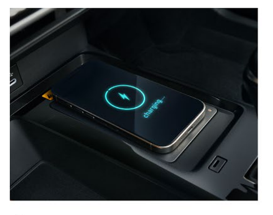 Toyota Camry, Qi wireless smartphone charging pad in the centre console