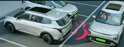 Kia Carens Clavis EV, Rear Cross-Traffic Collision-Avoidance Assist (RCCA)