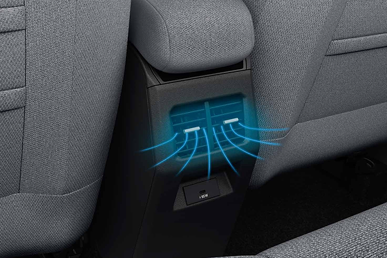 Tata Tiago, Rear AC vents bring the same cabin cooling to rear passengers, with a 65W Type-C charger below