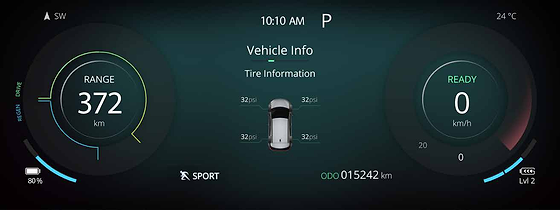 Tata Nexon EV, iTPMS tyre pressure monitoring shown live in the digital cockpit