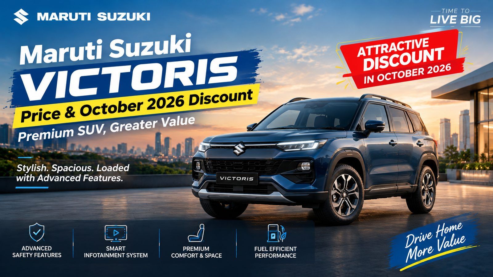 Maruti Victoris gets ₹1.65 lakh off in October 2026: deal or wait?