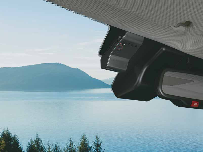 Hyundai Creta Electric — Integrated dashcam beside the auto-dimming inside mirror