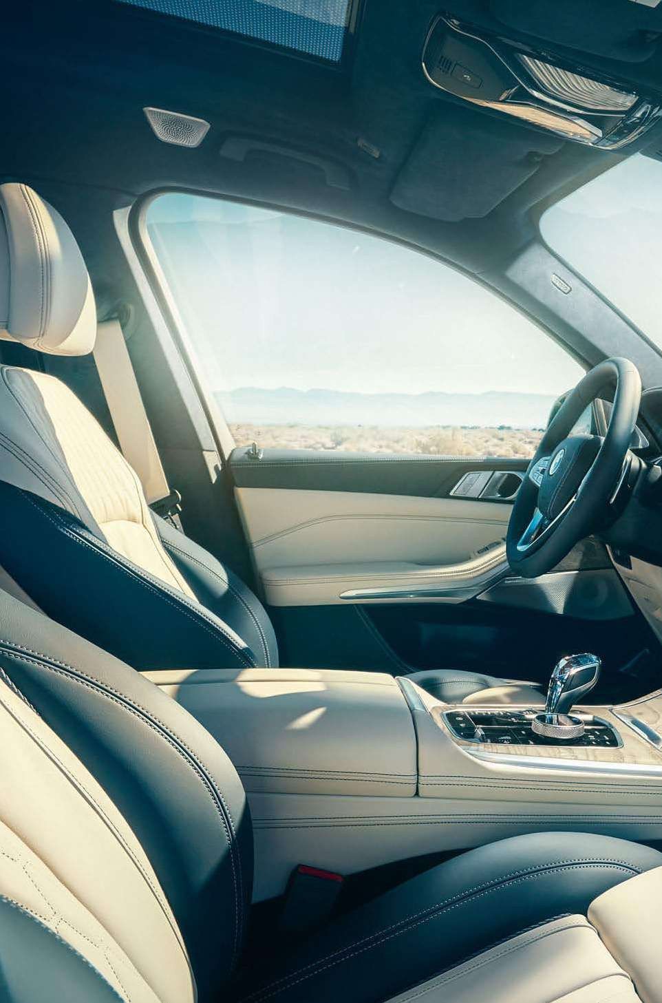 BMW X7 — Quilted leather seats in a luxurious three-row cabin