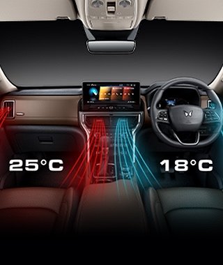Mahindra Scorpio N, Dual-zone fully automatic climate control with independent temperature zones