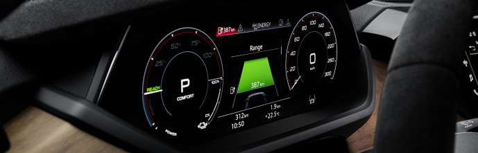 Audi e-tron GT — MMI navigation plus touchscreen with haptic-feedback home menu
