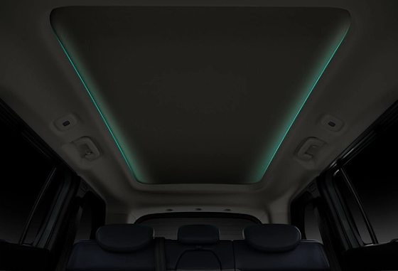 Tata Sierra EV, Multi Mood dynamic ambient lighting rings the Panoramax sunroof and adapts to every journey