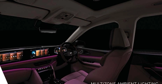 Mahindra XUV 7XO, Multizone ambient lighting