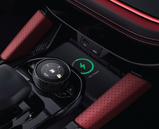 Tata Safari, Wireless charger with 65W fast USB Type-C charging port