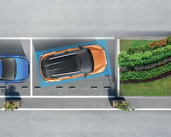 Nissan Magnite, 360-degree Around View Monitor easing tight parking.