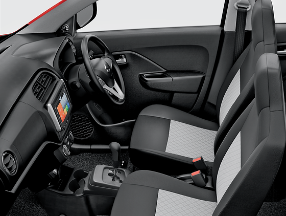 Maruti Suzuki Alto K10, Black cabin with front bucket seats and floor console