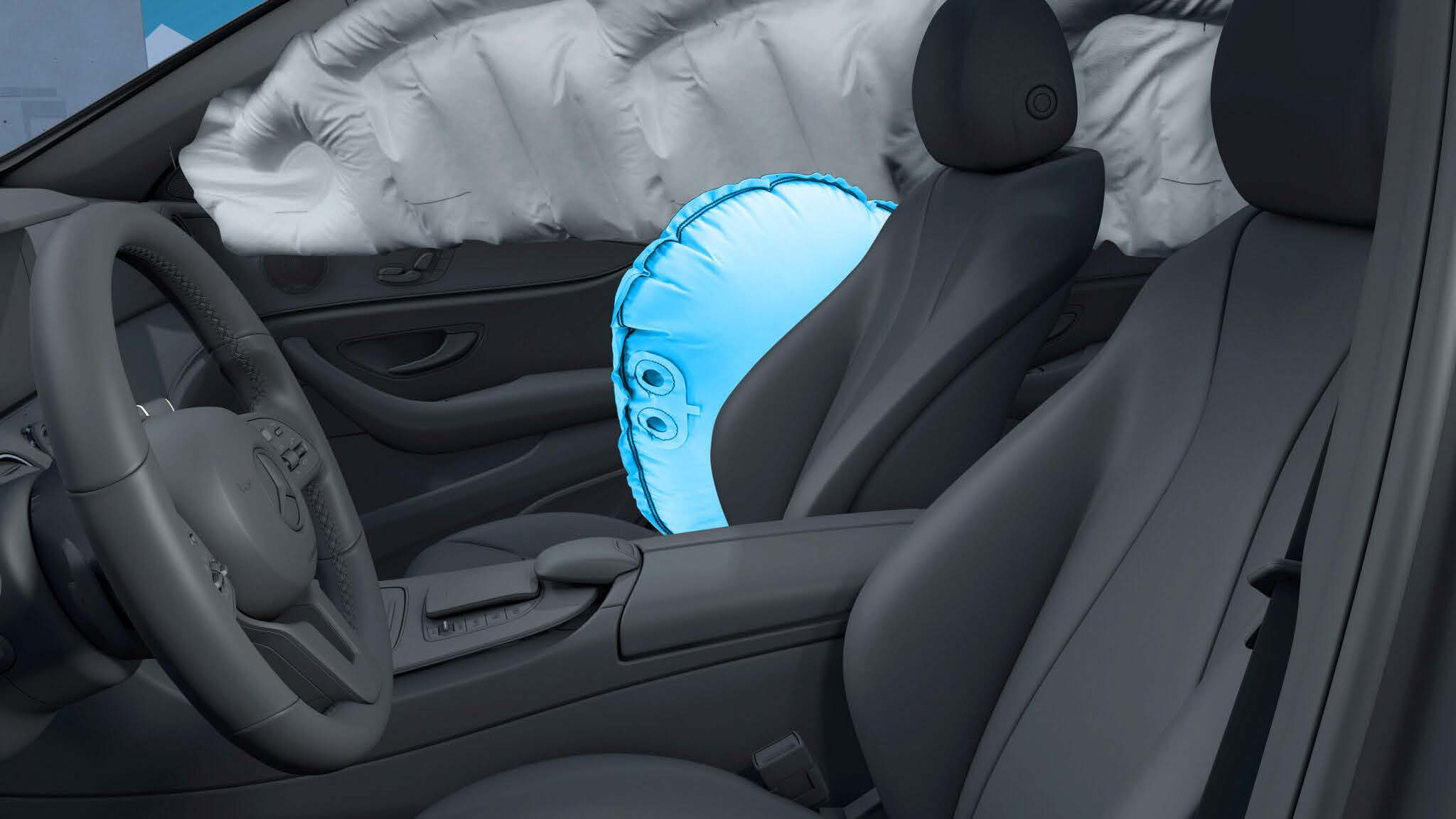 Mercedes-Benz GLS — Airbag system including side and window-curtain airbags