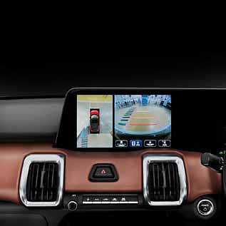 Toyota Urban Cruiser Ebella, 360-degree surround-view camera on the infotainment screen