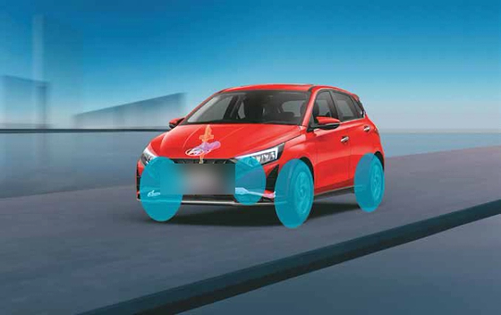 Hyundai i20, Electronic stability control (ESC) with vehicle stability management (VSM)