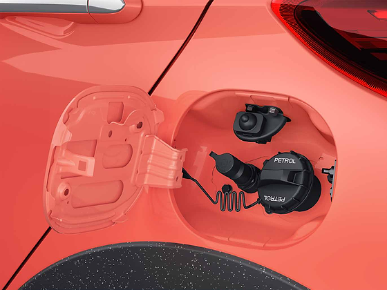 Tata Tiago, Tiago iCNG houses the petrol filler and CNG filling nozzle under a single fuel flap