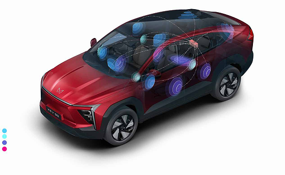 Mahindra XEV 9e, 1,400 W 16-speaker Harman Kardon audio with Dolby Atmos