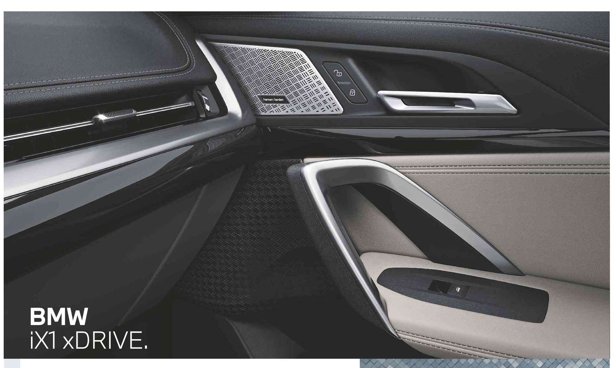 BMW iX1 — Harman Kardon surround sound system with 12 speakers