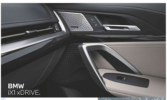 BMW iX1, Harman Kardon surround sound system with 12 speakers