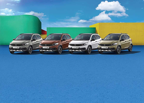Tata Tiago NRG, Tiago NRG colour range: Daytona Grey, Supernova Copper, Polar White and Grassland Beige