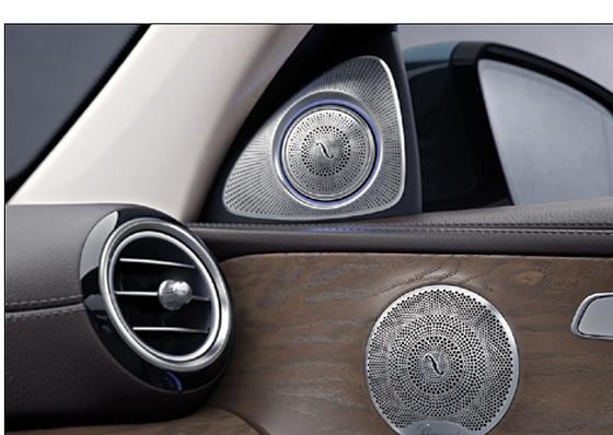 Mercedes-Benz Mercedes-AMG S 63 E Performance, Burmester high-end 3D surround sound system with an illuminated tweeter and door speaker