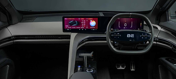 Mahindra BE 6, Cockpit-inspired dual-screen dashboard with split centre console