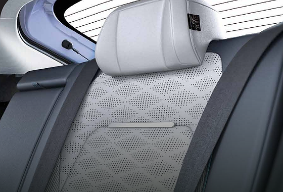 Tata Curvv EV, ErgoWing winged headrests cradle your posture; PureComfort floor footrest pampers the rear co-passenger