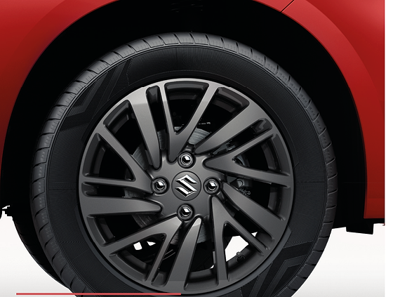 Maruti Suzuki Celerio, Urbane Black R15 (38.02 cm) alloy wheels