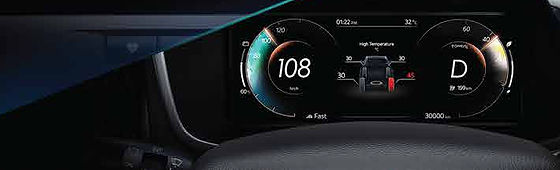 Mahindra XUV400, Tyre Pressure Monitoring System (TPMS) shown on the digital cluster