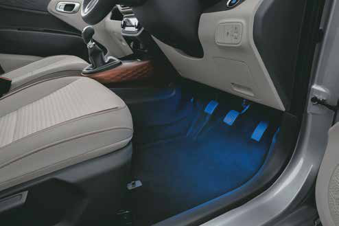 Hyundai Aura — Footwell lighting