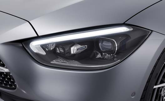 Mercedes-Benz C-Class — DIGITAL LIGHT LED headlamp with intricate internal signature
