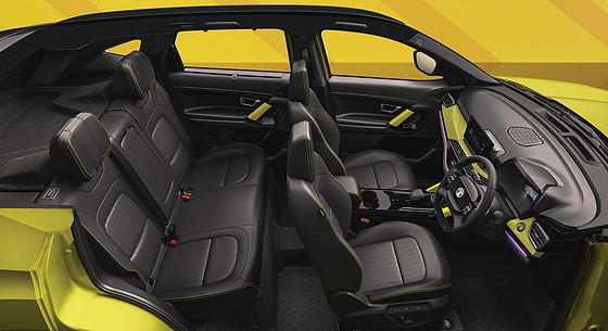 Tata Harrier, Persona-themed dual-tone cabin with contrast stitching and accents