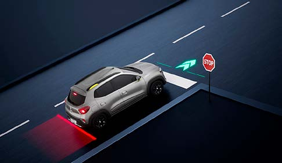 Renault Kwid, Hill-start assist holds brake pressure to prevent rollback on steep slopes.