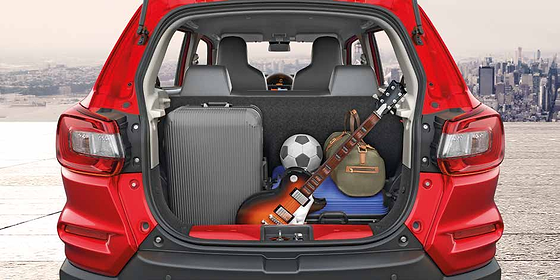 Maruti Suzuki S-Presso, Wide and spacious boot with generous luggage-loading space.