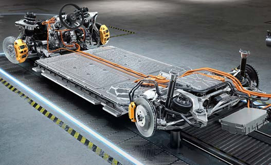 Mercedes-Benz Mercedes-AMG EQS 53 4MATIC+ — Dual synchronous e-motors mounted to the skateboard battery platform