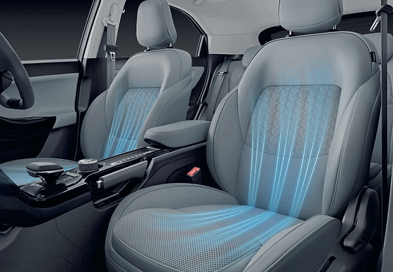 Tata Nexon, Premium Benecke-Kaliko ventilated leatherette front seats
