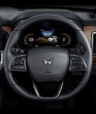 Mahindra Scorpio N — Driver drowsiness detection alert on the HD digital cluster