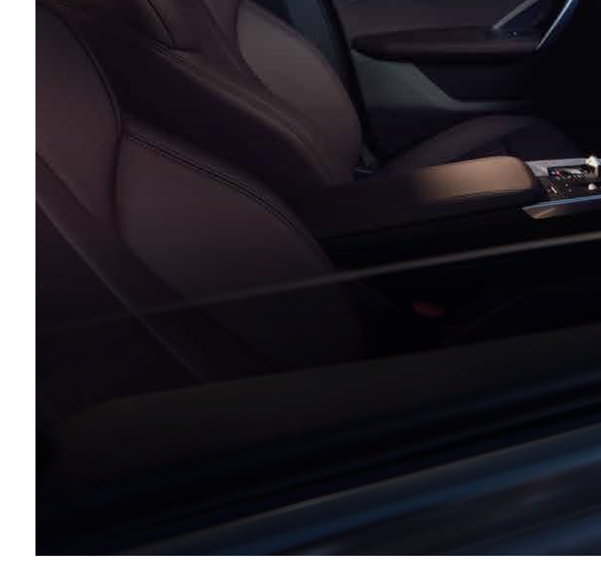 BMW iX1 LWB — Veganza perforated upholstery front seats with centre console gear selector