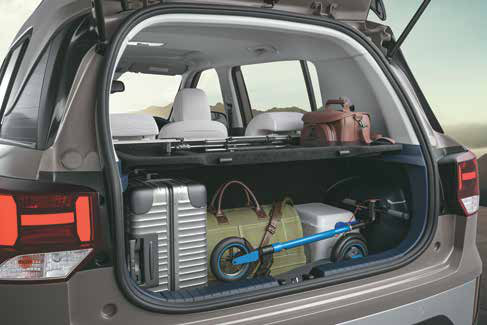 Hyundai Exter — 391-litre boot with retractable parcel tray