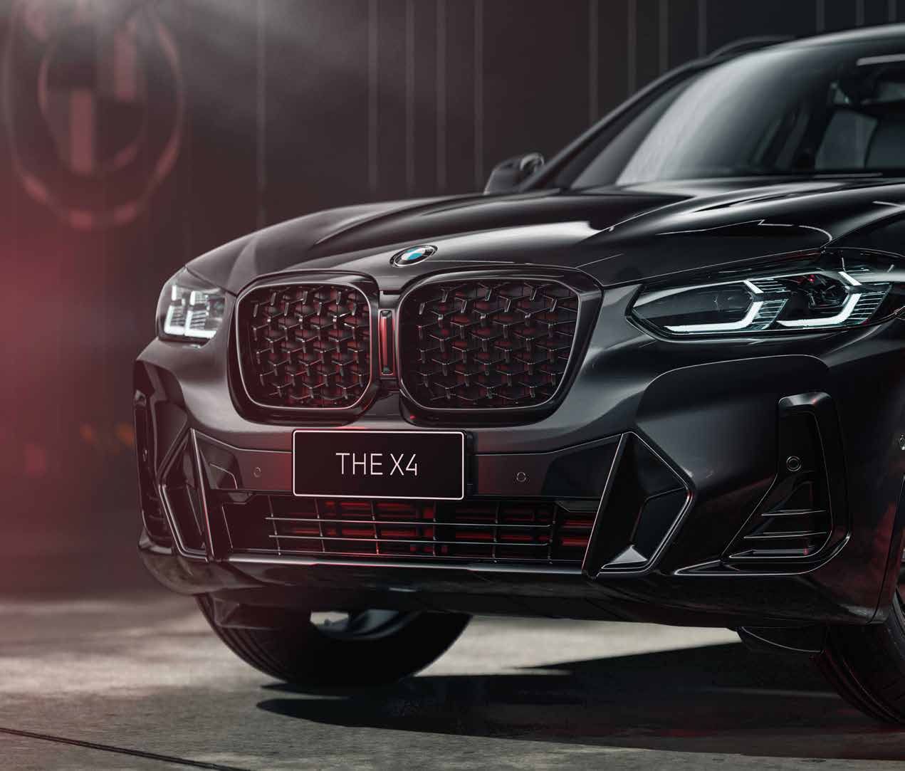 BMW X4 M40i — Aggressive M-tuned front with large kidney grille