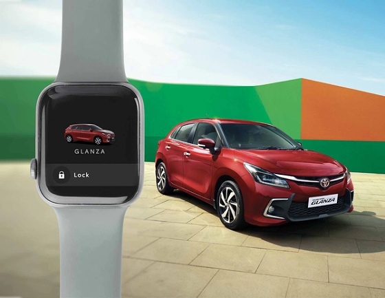 Toyota Glanza (2022-2026), Smartwatch connectivity to remotely lock, locate and check the Glanza from your wrist.