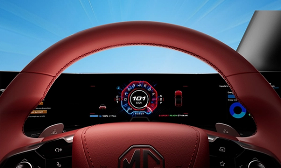 MG Cyberster, Digital instrument cluster showing the Super Sport drive mode