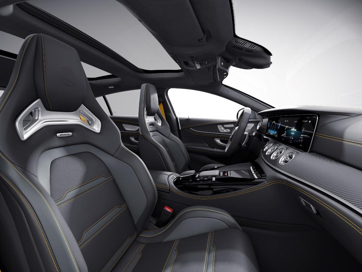 Mercedes-Benz Mercedes-AMG GT 63 S E Performance — AMG Performance front seats in nappa leather with contrast stitching.