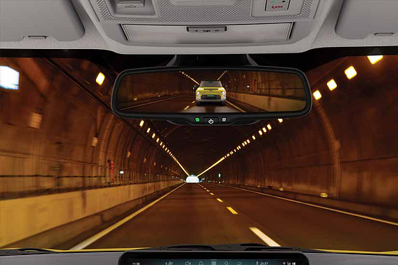 Tata Punch EV, Auto-dimming IRVM keeps you focused when traffic lights up behind you