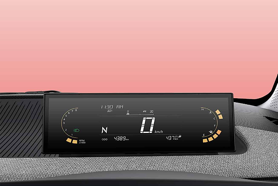 Tata Tiago, Digital Island cluster displays speed, gear, fuel and drive information in one screen