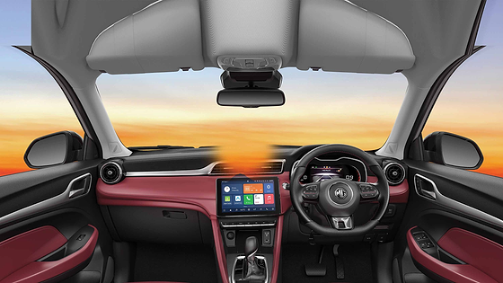 MG Astor, Auto-dimming inside rear-view mirror.